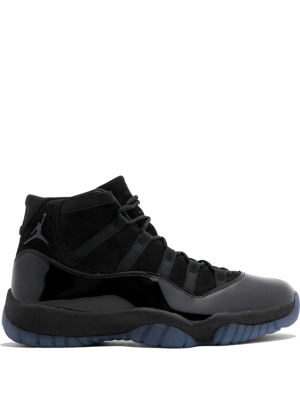 The selected region appears to show a black Air Jordan 11 Retro sneaker featuring a distinctive bright blue Jumpman logo.