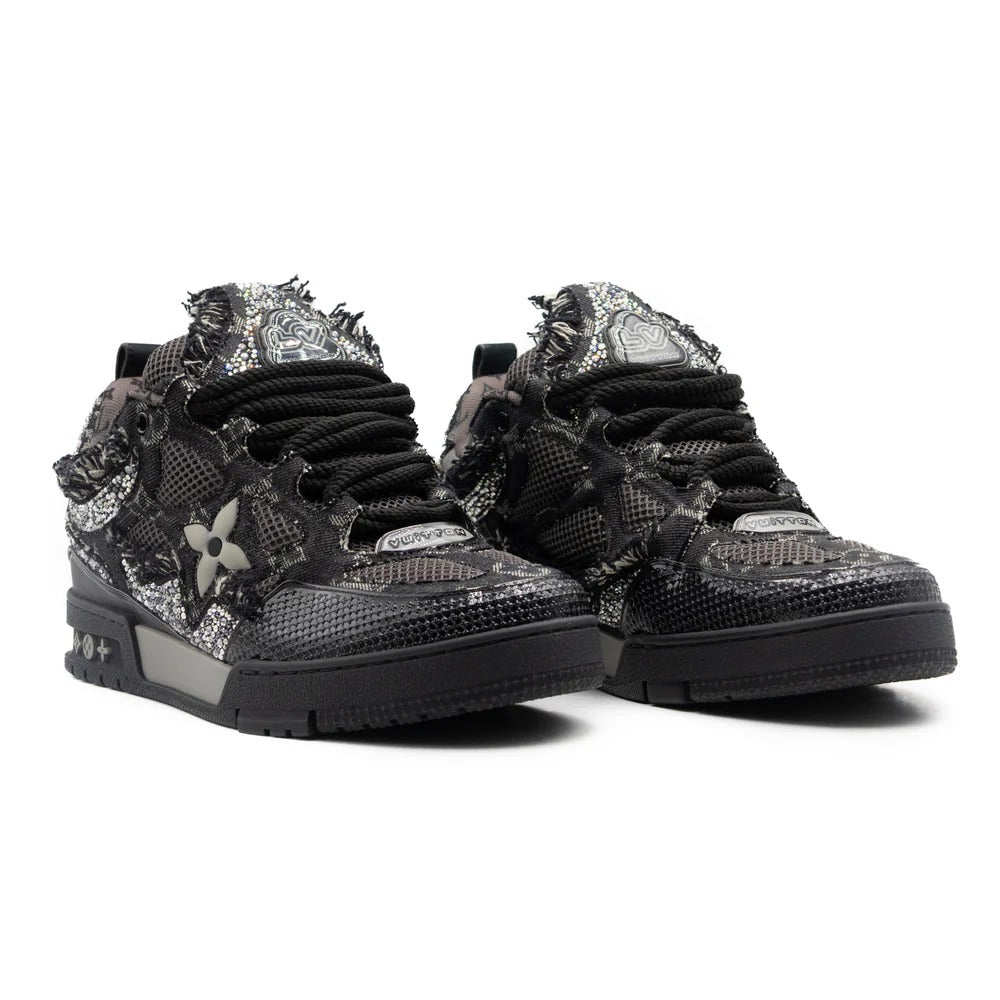 LV Skate Trainer Black Swarovski Monogran