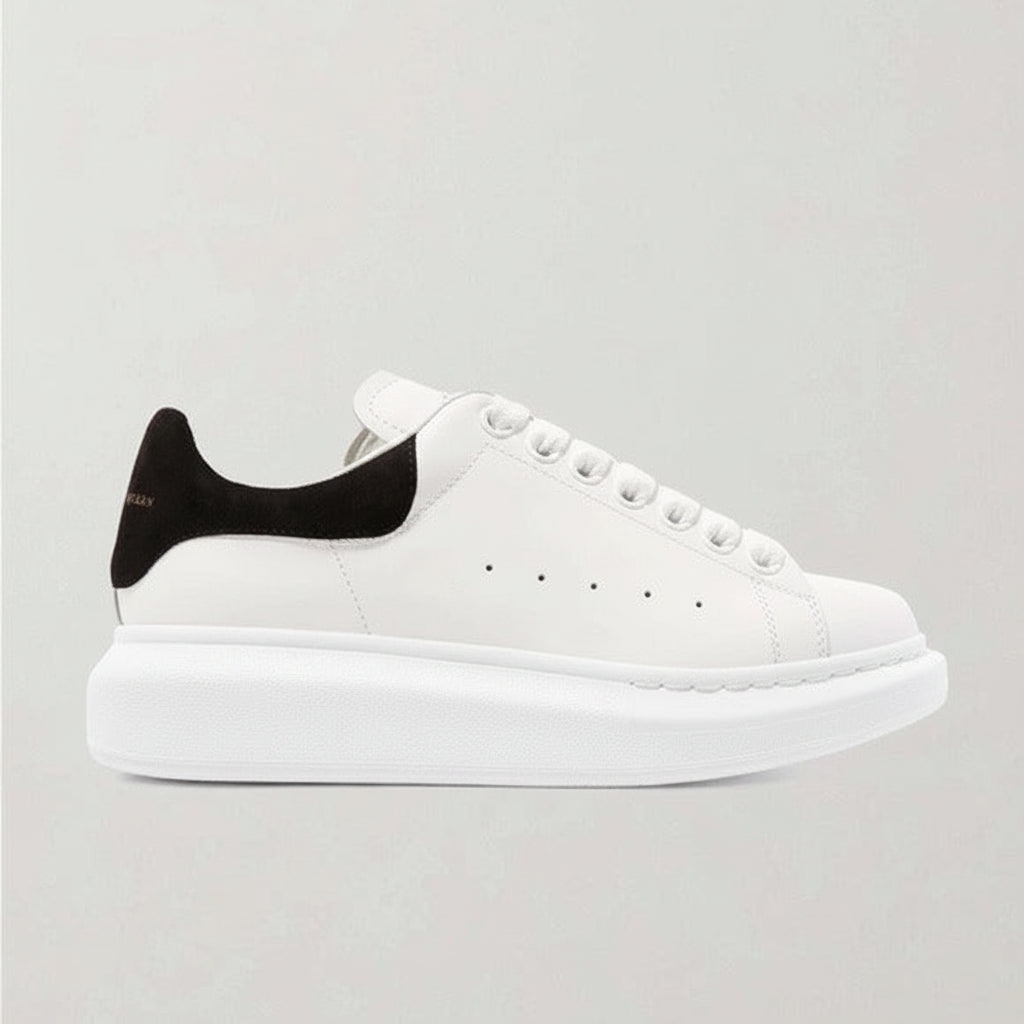 Alexxander McQueen White & Black Back Suede