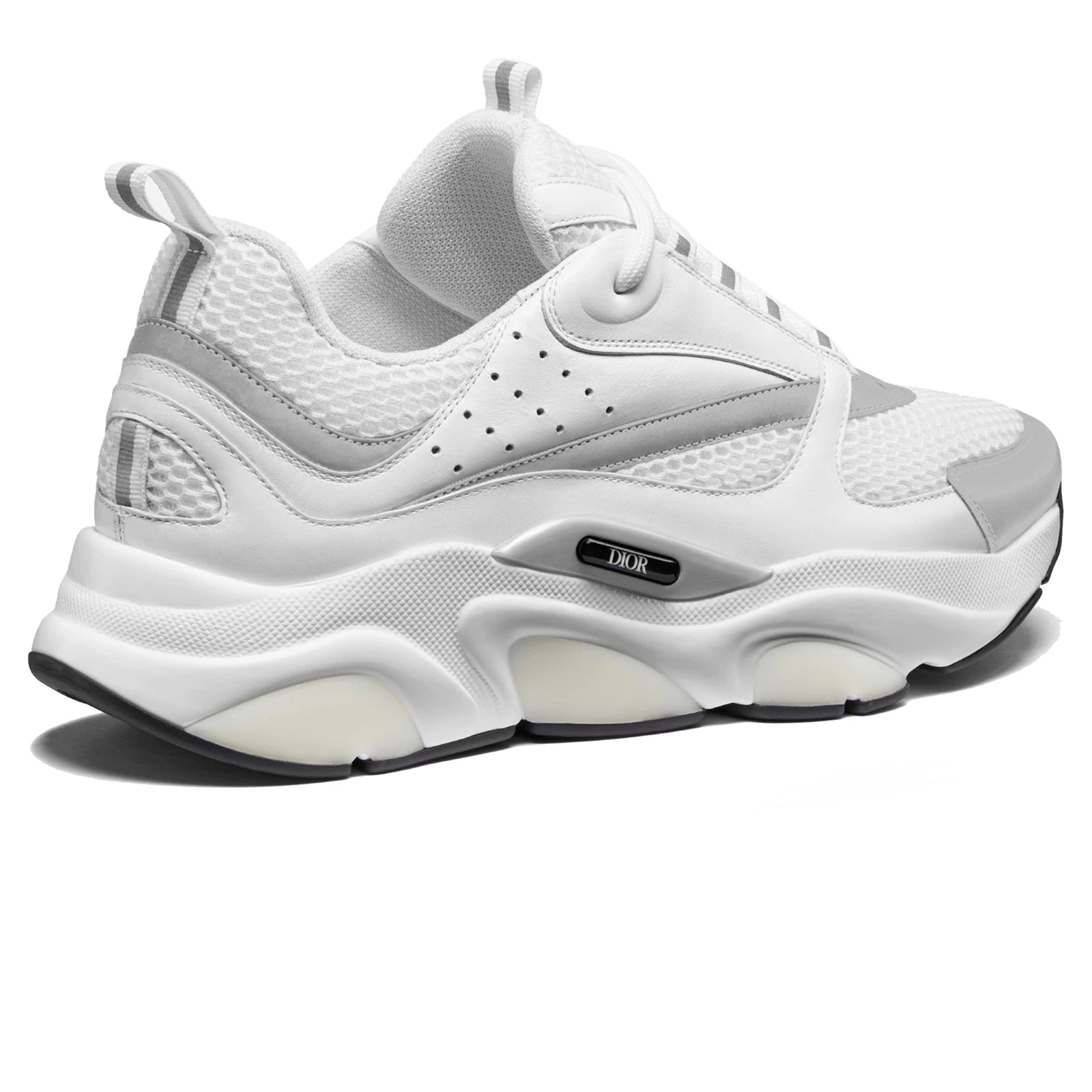 Diorr B22 White Reflective Calfskin Trainer