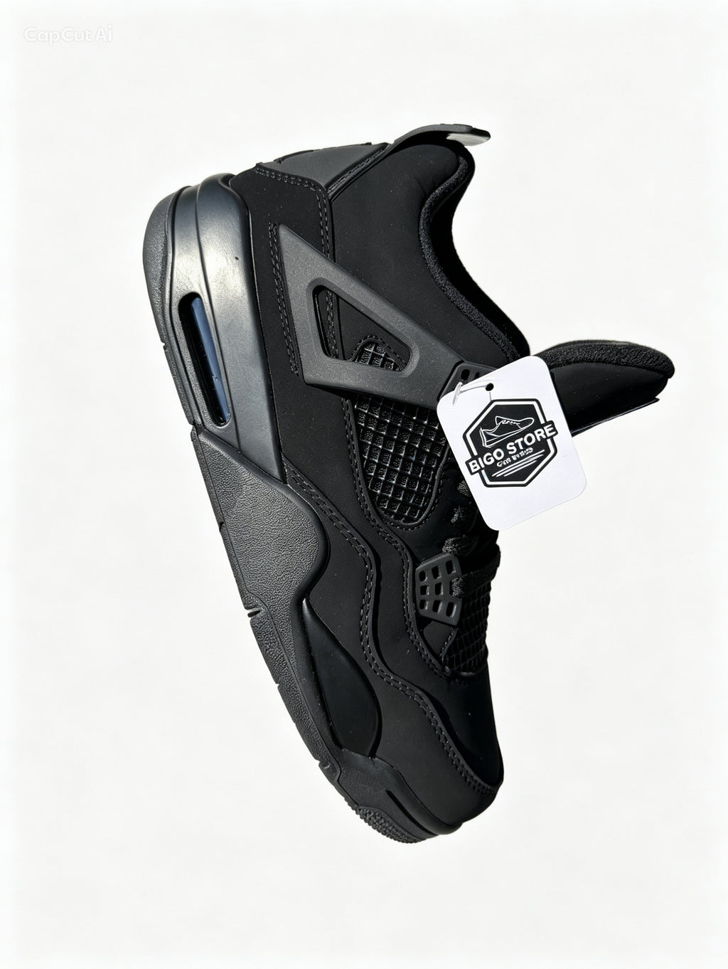 Jordan 4 Black Cat Leather Strap