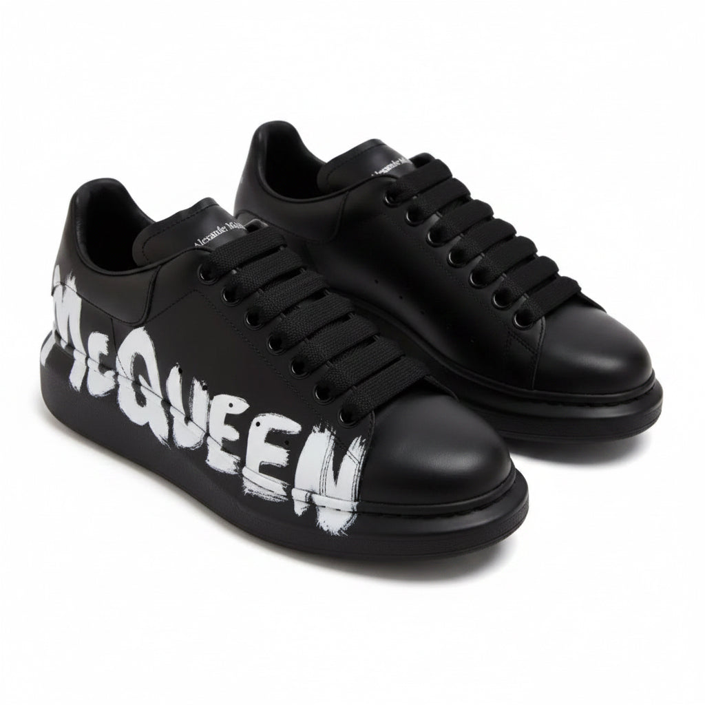 Alexander Mcqueen Graffitii Black Black