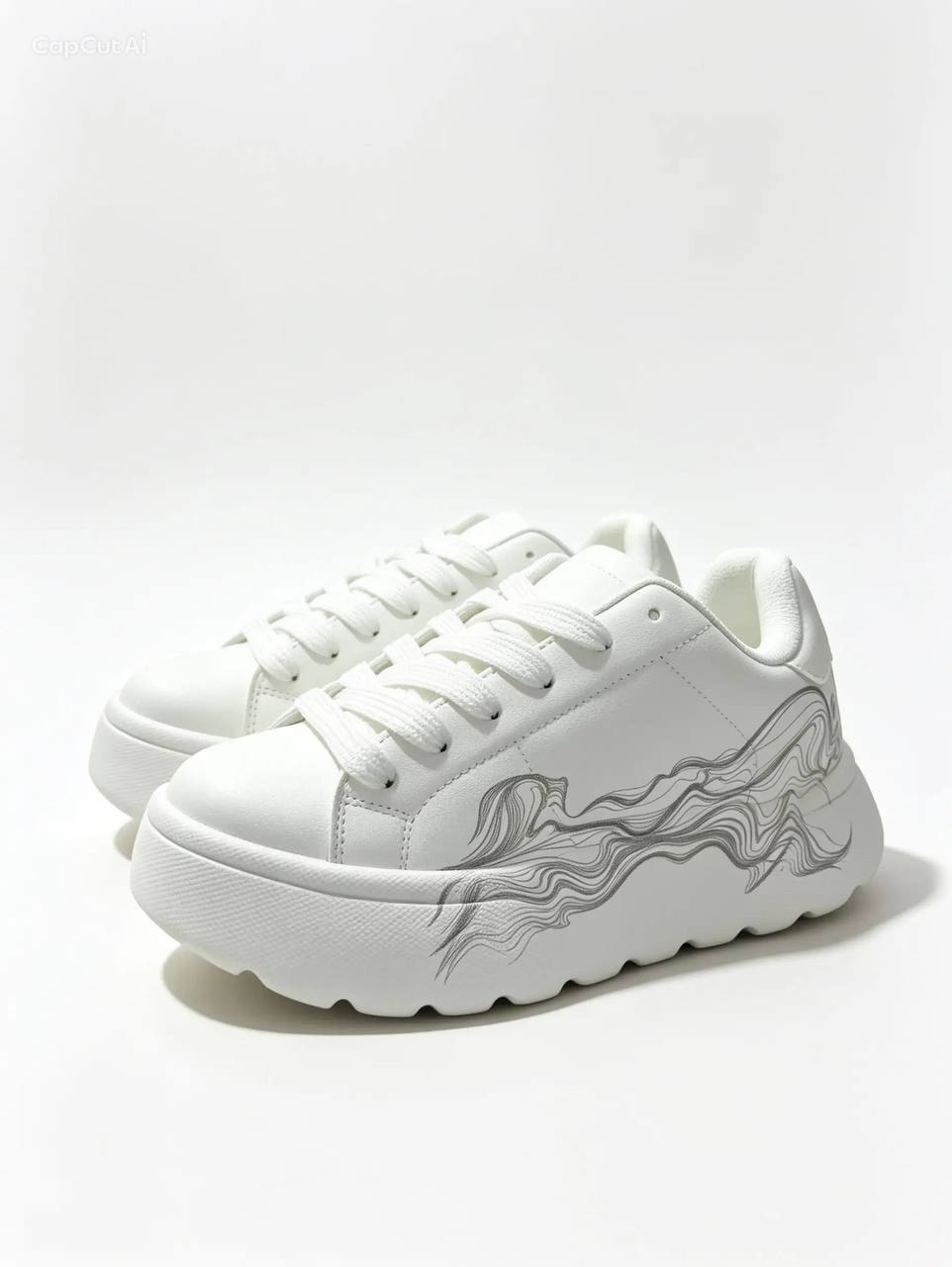 Zara Zigzag - White