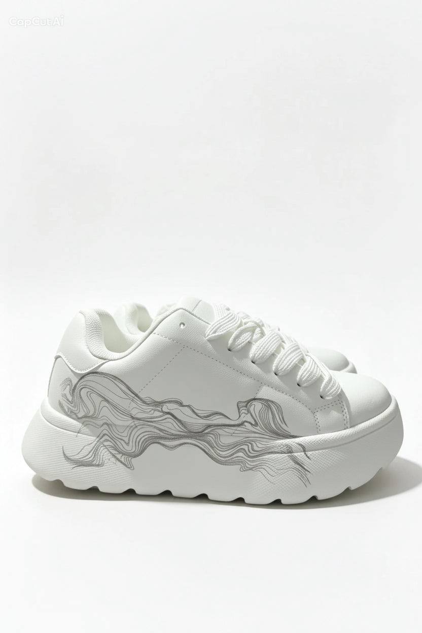 Zara Zigzag - White