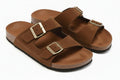 Double Buckle Sandals Brown