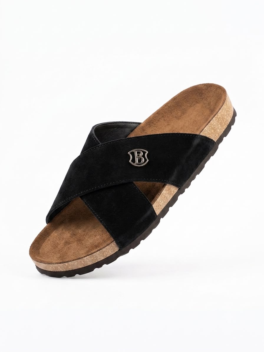 Cross slide sandal Black