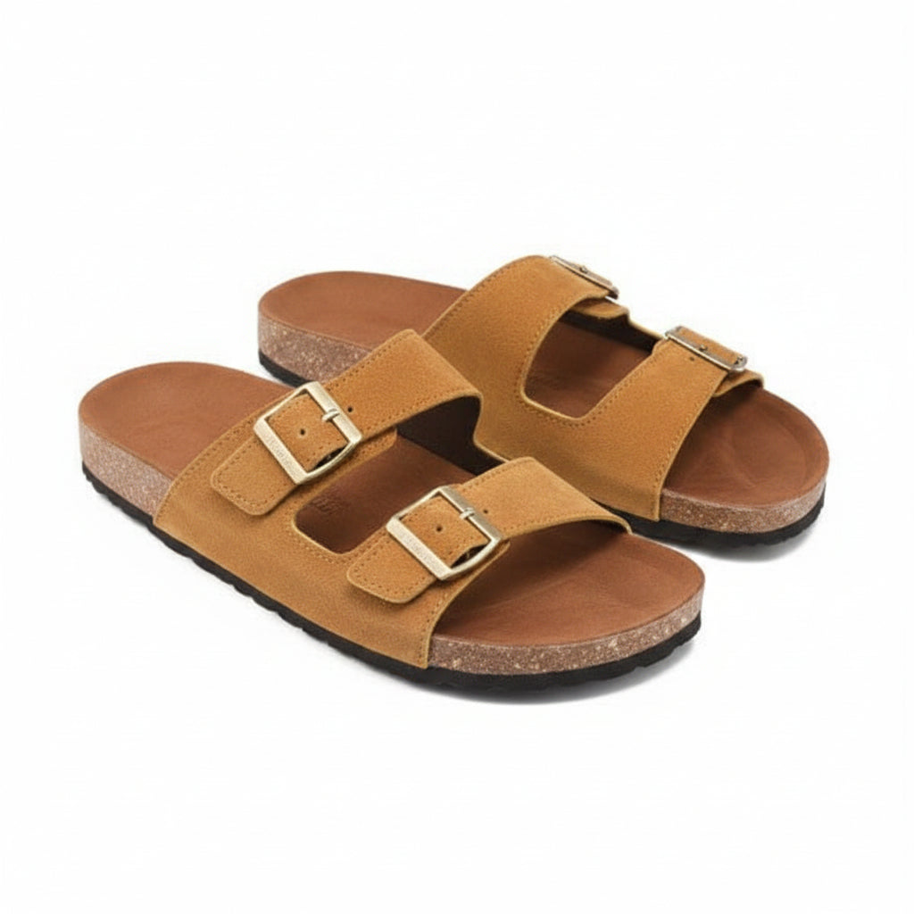 Double Strap Slipper Havana
