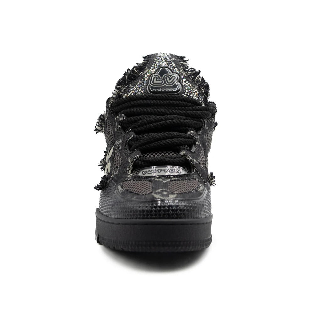 LV Skate Trainer Black Swarovski Monogran
