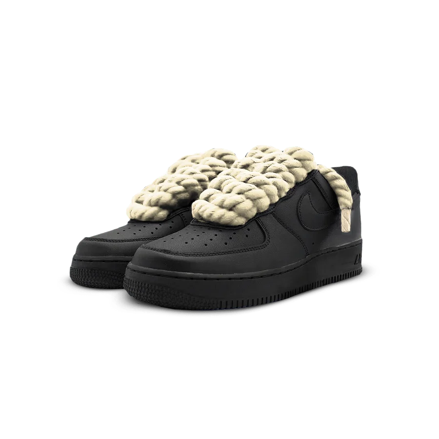Air Force 1 BLACK ROBE LACES BEIGE