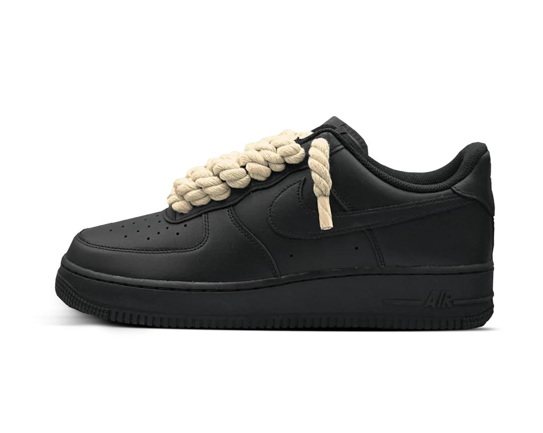 Air Force 1 BLACK ROBE LACES BEIGE