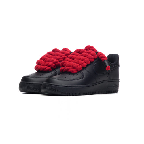 Air Force 1 BLACK ROBE LACES RED