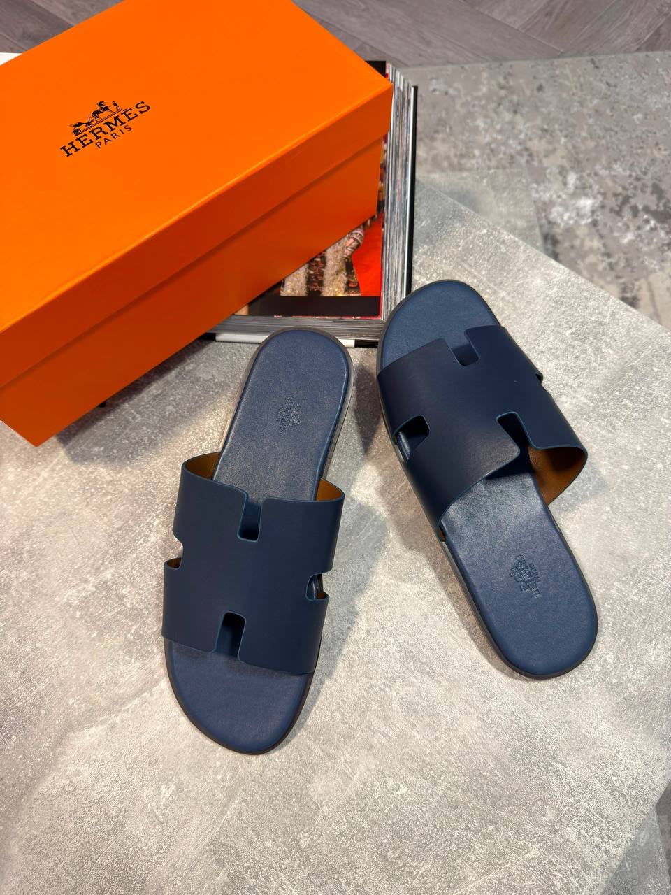 Hermes Slipper Navy