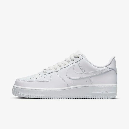 The Nike Air Force 1 '07 White/White is an iconic, timeless low-top sneaker featuring a crisp, all-white leather upper, a signature chunky foam midsole with hidden Nike Air cushioning, and a durabl...