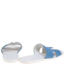Hermes Slipper WHITE & BLUE