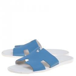 Hermes Slipper WHITE & BLUE