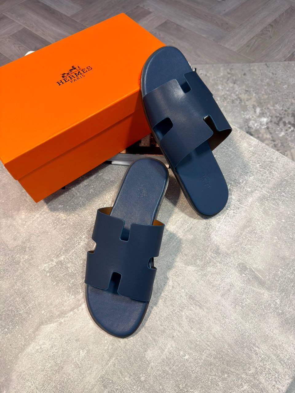 Hermes Slipper Navy